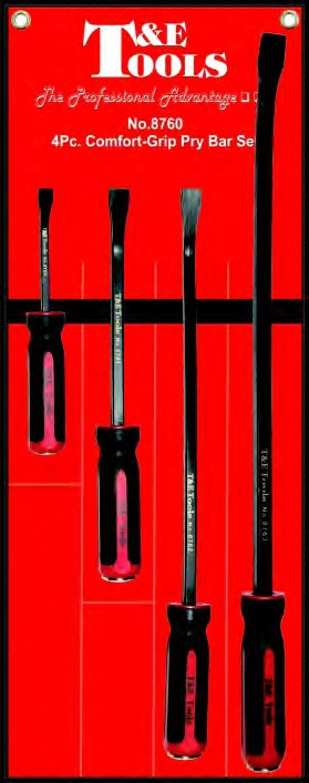 8760 - 4-Piece Comfort-Grip Pry Bar Set