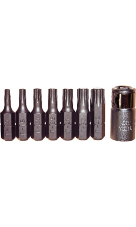 91118 - 8 Piece 1/4" Hex Torx Hex Bit Set 