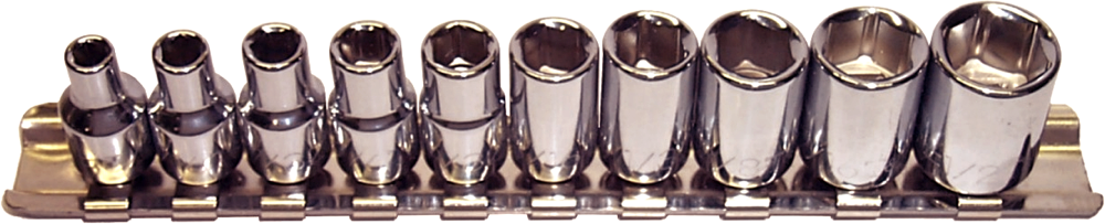 92210  - 10 Piece 1/4" Drive 6 Point Standard SAE Sockets