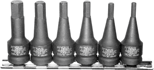 TE97306 - 6Pc. 3/8" Dr. SAE In-Hex Impact Socket Set