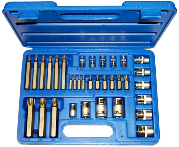 CL140 - 34Pc. Tamper Torx Insert Bit & Torx E Socket Set