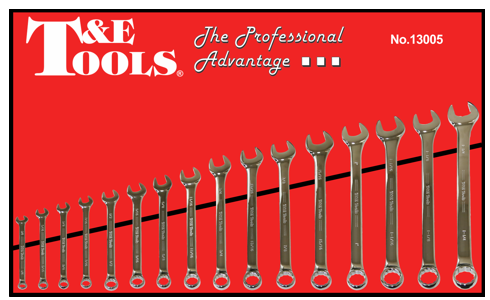 13005 - 16 Piece 1/4" - 1 1/4" Wrench Set
