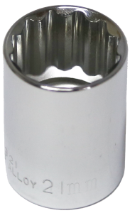 54321 - 21mm x 1/2" Drive Standard Socket (12 Point)