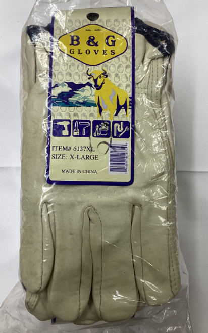 12 extra large leather work gloves