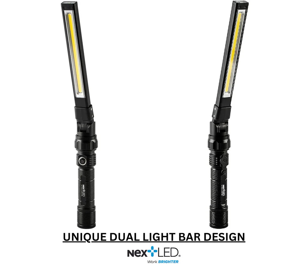 NT-7544 Rechargeable, Folding Bar Double Sided LED Task Light