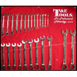 13025A - 25Pc. Tiger-Tooth Ratcheting Wrench Set (Metric)