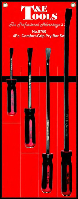8760 - 4-Piece Comfort-Grip Pry Bar Set