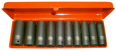 10 PC 1/2" DR SAE DEEP IMPACT SOCKET SET - 97410L
