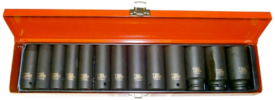13 PC 1/2" DR SAE DEEP IMPACT SOCKET SET - 97413L