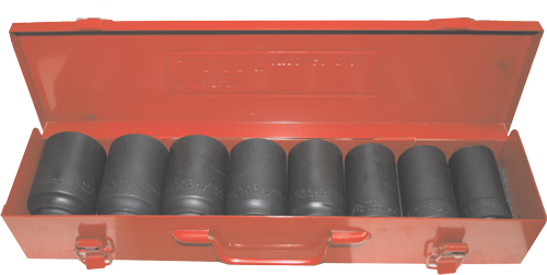97608L - 8 Piece 1" Drive SAE Deep Impact Sockets