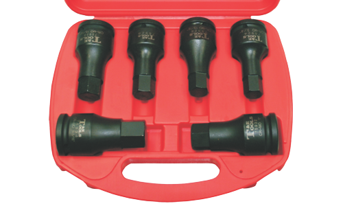 TE98708 - 6Pc. 3/4" Dr. SAE In-Hex Impact Skt. Set