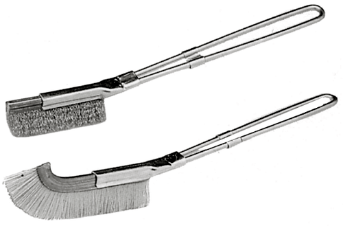 V03 - 2Pc. Brass Wire Utility Brush Set (Straight & Curved)