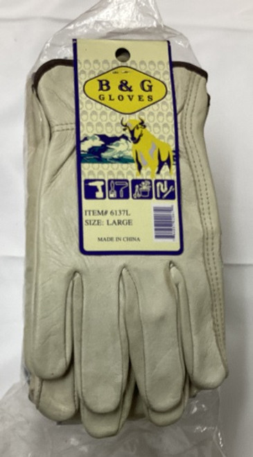 12 LARGE LEATHER PALM WORK GLOVES