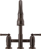 Delta 2390L-RB-DST Broderick Two Handle Pull Down Bridge Kitchen Faucet, Venetian Bronze