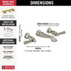 Delta T3556LF-SSWL Dorval Two Handle Wall Mount Bathroom Faucet Trim Only, Stainless