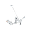 Double Handle Wall Mounted Service Sink Faucet in Chrome