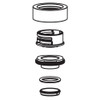 Collar and Nut Kit for Faucet Handle in Chrome