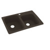 33-in D x 22-in W x 9-in H Solid Surface Dual Mount Double Bowl Kitchen Sink with 1-Hole in Canyon