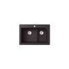 33-in D x 22-in W x 9.5-in H Granite Dual Mount Double Bowl Kitchen Sink with 1-Hole in Nero