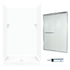 Swan SSP3248010-M46570CR 72-in x 48-in x 32-in 5-Piece Alcove Shower Kit in White