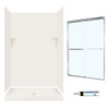 Swan SSP3248018-M46570CC 72-in x 48-in x 32-in 5-Piece Alcove Shower Kit in Bisque
