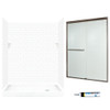 Swan STP326R010-M58570BR 72.5-in x 60-in x 32-in 5-Piece Alcove Shower Kit in White