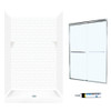 Swan STP3448010-M46570CC 72.5-in x 48-in x 34-in 5-Piece Alcove Shower Kit in White