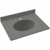 Solid Surface 25-in x 19-in Integral Single Sink Bathroom Vanity Top in Night Sky
