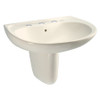 Toto LHT242.8G#12 26-in Wall Mounted Bathroom Sink with 3 Faucet Holes Drilled, Overflow and SanaGloss Ceramic Glaze in Sedona Beige