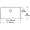 Undermount Fireclay Kitchen Sink in White