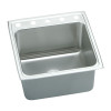 Elkay DLR2222125 Stainless Steel Single Bowl Top Mount Sink with 5 Faucet Holes in Lustrous Highlighted Satin
