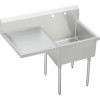 Elkay SS8130LOF1 Commercial Scullery Sink with Single Faucet Hole in Buffed Satin
