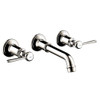 Bathroom Faucet Wall Mount Faucet with Lever Handles - Less Valve in Polished Nickel
