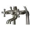 Transolid T4210-BN Free Standing Tub Filler With Hand Shower, Brushed Nickel
