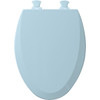Wood Elongated Toilet Seat in Dresden Blue