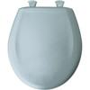 Plastic Round Slow-Close Toilet Seat in Heron Blue