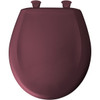 Plastic Round Slow-Close Toilet Seat in Loganberry
