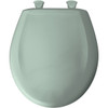 Plastic Round Slow-Close Toilet Seat in Seafoam
