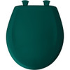 Plastic Round Slow-Close Toilet Seat in Teal