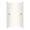 36-in D x 48-in W x 96-in H Solid Surface Shower Wall Kit in Crystal White