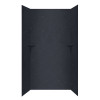 36-in D x 48-in W x 96-in H Solid Surface Shower Wall Kit in Crystal Black