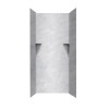 36-in D x 36-in W x 72-in H Solid Surface Shower Wall Surround in Tundra