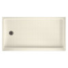 32-in D x 60-in W x 4.3125-in H Solid Surface Shower Base with Left-Hand Drain in Pebble