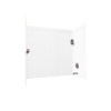 32-in D x 60-in W x 60-in H Solid Surface Bathtub Wall Kit in White