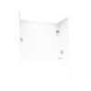 32-in D x 60-in W x 60-in H Solid Surface Bathtub Wall Kit in Arctic Granite