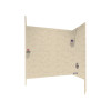 32-in D x 60-in W x 60-in H Solid Surface Bathtub Wall Kit in Tahiti Desert