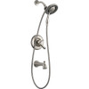 Dual Function Pressure Balanced Bath and Shower Trim with In2ition 2-in-1 Hand Shower and Integrated Volume Control Less Rough-in in Brilliance Stainless
