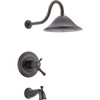 Dual Function Pressure Balanced Thermostatic Bath and Shower Trim with Internal Volumn Control Less Rough-in in Venetian Bronze