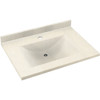 Composite 25-in x 22-in Integral Single Sink Bathroom Vanity Top in Pebble