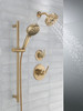 Delta 51584-CZ-PR Universal Showering Components 7-Setting Slide Bar Hand Shower with Cleaning Spray, Lumicoat Champagne Bronze